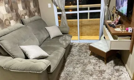 Apartamento mobiliado na praia. 01 dorm. 01 vaga de garagem, 48,00 m². aviação, praia grande sp.