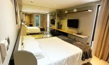 Flat para venda em joão pessoa, cabo branco, 1 dormitório, 1 suíte, 1 banheiro, 1 vaga