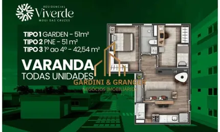 Residencial Viverde - APARTAMENTO EM CONSTRUÇÃO NO BAIRRO ALTO IPIRANGA EM MOGI DAS CRUZES.