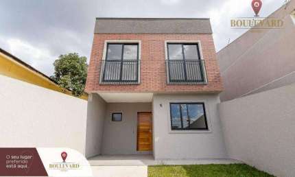 Sobrado novo, com 3 dormitórios à venda, 91 m² por R$ 530.000 - Santa Cândida - Curitiba/PR