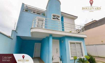 Sobrado de frente para a rua no Residencial Pádova, com 3 dormitórios à venda, 163 m² por R$ 745.000 - Santa Felicidade - Curitiba/PR
