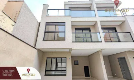 Sobrado novo em condomínio fechado, com 3 dormitórios à venda, 128 m² por R$ 879.000 - Jardim das Américas - Curitiba/PR