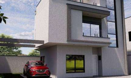 Sobrado novo em condomínio fechado com 3 dormitórios à venda, 148 m² por R$ 1.070.000 - Hauer - Curitiba/PR