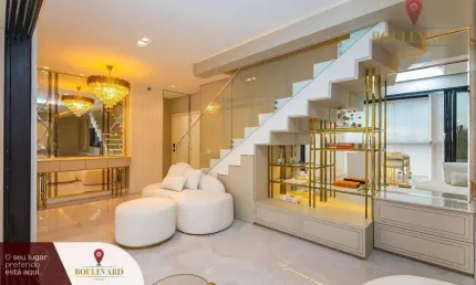Cobertura assinada por Cris Versan com 2 suítes à venda, 139 m² por R$ 2.400.000 - Cabral - Curitiba/PR