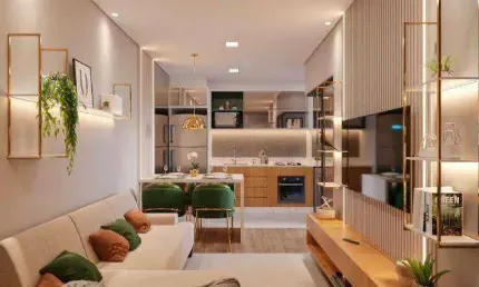 Apartamento novo com 2 dormitórios à venda, 45 m² por R$ 408.000 - Novo Mundo - Curitiba/PR