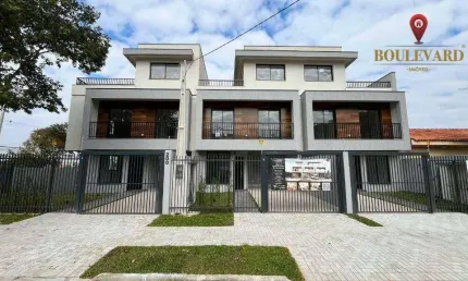 Sobrado novo frente rua, com 3 dormitórios à venda, 173 m² por R$ 925.000 - Guabirotuba - Curitiba/PR