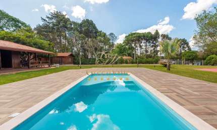 Campo Largo 30km Parque Barigui, 29.000m², casa madeira de lei, piscina, à venda, Miqueleto, Fazend