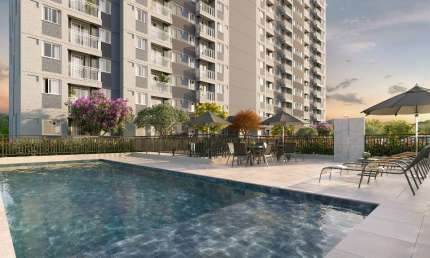 Lindo Apartamento de 1 e 2 quartos com lazer completo,varanda e vaga  em Olaria - RJ