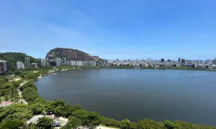 VENDO COM DESLUMBRANTE VISTA PANORÂMICA APARTAMENTO DE 3 QUARTOS COM SUITE E VAGA, NA LAGOA RIO DE JANEIRO RJ