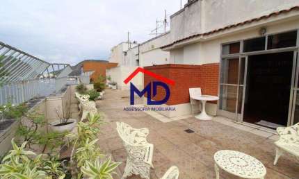 Cobertura com 5 quartos, 326m² no IPTU, 1 vaga, predio com portaria 24 horas