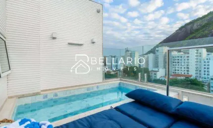 Cobertura triplex reformada à venda por r$ 2.180.000 - copacabana - rio de janeiro/rj