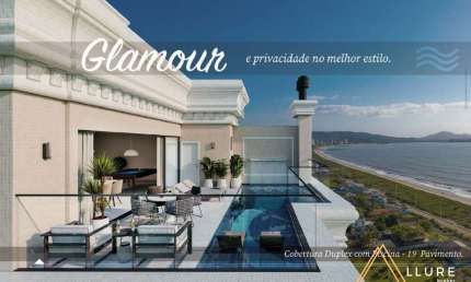 VENDE-SE COBERTURA DUPLEX ALTO PADRÃO, 4 SUITES COM PISCINA PRIVATIVA, BANHEIRA HIDROMASSAGEM, A 60 METROS DO MAR, VISTA DEFINITIVA DO MAR, ITACOLOMI