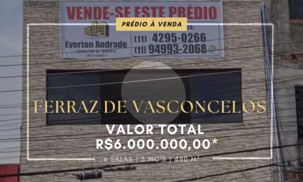 PRÉDIO À VENDA NO CENTRO COMERCIAL DE FERRAZ DE VASCONCELOS - SÃO PAULO