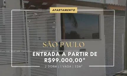 APARTAMENTO À VENDA EM SÃO PAULO ENTRADA DE 99.000,00 - JD. DAS OLIVEIRAS ZONA LESTE