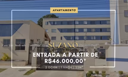 APARTAMENTO À VENDA EM SUZANO ENTRADA DE 46.000,00- PARQUE RESIDENCIAL CASA BRANCA