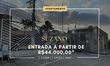 Apartamento Mobiliado para venda em Suzano próximo ao Shopping - Entrada de 44.000,00 - Parque Santa Rosa