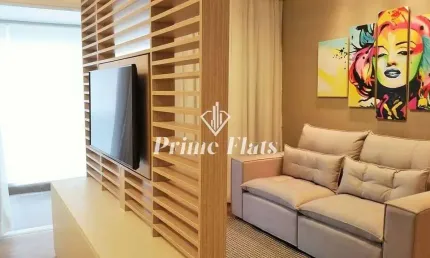 Flat disponível para locação no BHD Brooklin, com 49m², 1 dormitório e 1 vaga de garagem