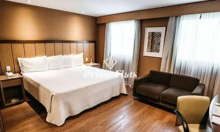 Flat disponível para venda no Wyndham Ibirapuera com 27m², 1 dormitório e 1 vaga de garagem
