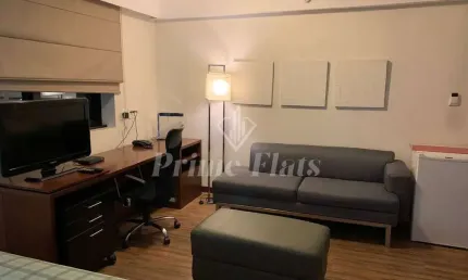 Flat disponível para locação no Meliá Ibirapuera, com 26m², 1 dormitório e 1 vaga de garagem