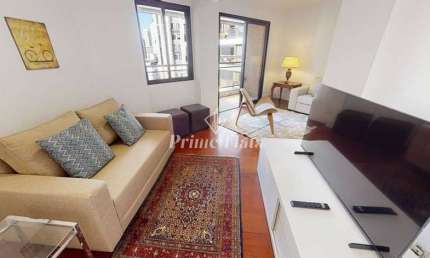 Flat disponível para locação no The Sutton House em Moema, com 120m², 3 dormitórios e 2 vagas