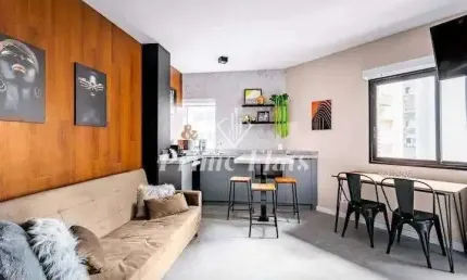 Flat disponível para venda no Hampton Park no bairro Jardins, com 29,80m², 1 dormitório e 1 vaga de garagem