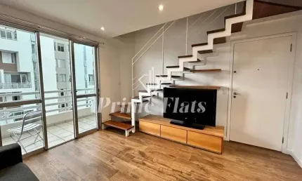 Flat disponível para venda no Twin Towers Ibirapuera, com 74m², 2 dormitórios e 2 vagas de garagem