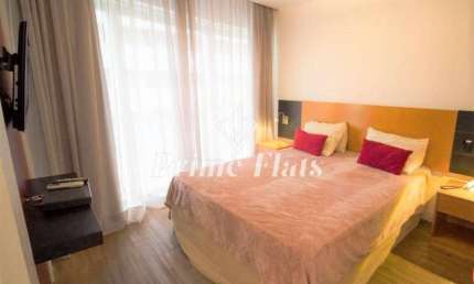 Flat disponível para locação no Condomínio do Edifício Stella Vega no Jardins, com 31m², 1 dormitório e 1 vaga