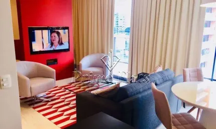 Flat disponível para locação no FL Residence com 66m², 1 dormitório e 2 vagas de garagem