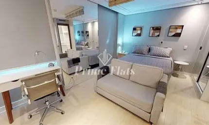 Flat disponível para venda no Meliá Jardim Europa no Itaim Bibi, com 29m², 1 dormitório e 1 vaga de garagem