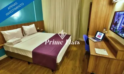Flat disponível para venda no go inn campinas, com 40m², 1 dormitório e 1 vaga