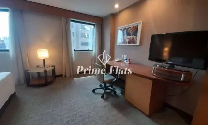 Flat disponível para locação no Wyndham Ibirapuera II, com 45m², 2 dormitórios e 1 vaga