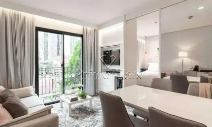 Flat disponível para venda no New Life Itaim, com 40m², 1 dormitório e 1 vaga