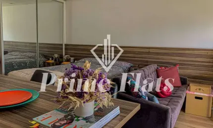 Flat disponível para venda no Diseño Campo Belo, com 36m², 1 dormitório e 1 vaga de garagem