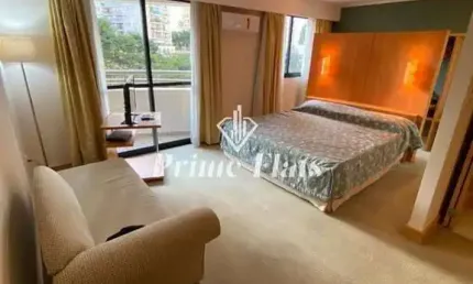 Flat disponível para venda no Hotel Slaviero Essential São Paulo Ibirapuera, com 35m², 1 dormitório e 1 vaga