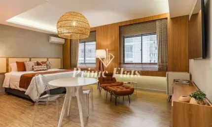 Flat disponível para venda no The World Executive Flat na Vila Olímpia, com 30m², 1 dormitório e 1 vaga