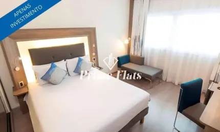 Flat disponível para venda no novotel santos gonzaga, com 27m², 1 dormitório e 1 vaga