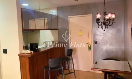 Flat disponível para locação no Condomínio Edifício Flat London Residence Service, com 42m², 1 dormitório e 1 vaga