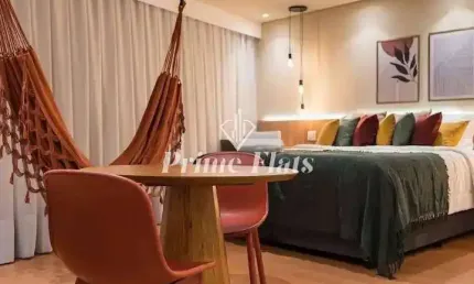 Flat disponível para venda no Radisson Vila Olímpia, com 28m², 1 dormitório e 1 vaga de garagem