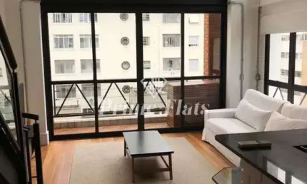 Flat disponível para venda no Condomínio Edifício Loft São Paulo II, com 75m², 1 dormitório e 2 vagas