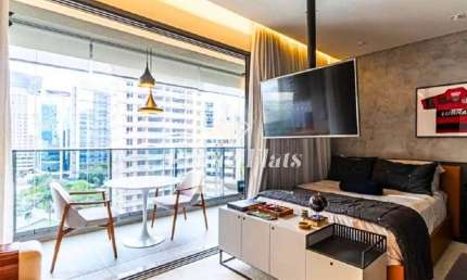 Flat disponível para venda no VHouse por JFL Living, com 36m², 1 dormitório e 1 vaga