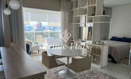 Flat disponível para locação no Horizonte JK Residencial na Vila Nova Conceição, com 55,30m², 1 dormitório e 1 vaga