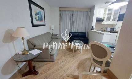 Flat disponível para locação no Hotel Paulista Wall Street, com 49m², 1 dormitório e 1 vaga de garagem