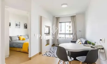 Flat disponível para venda no mercure são paulo pinheiros hotel, com 28m², 1 dormitório e 1 vaga