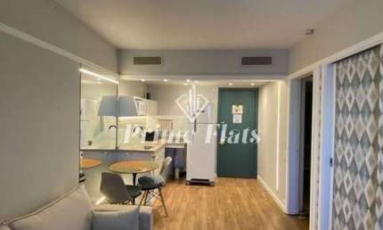 Flat disponível para locação no Ninety Hotel, com 33m², 1 dormitório e 1 vaga