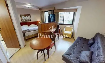 Flat disponível para venda no hotel premium flats berrini no brooklin, com 33m², 1 dormitório e 1 vaga