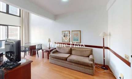 Flat disponível para locação no Place Vendome Flat Service em Moema, com 52m², 1 dormitório e 1 vaga