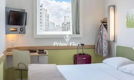 Flat disponível para venda no Ibis Budget Jardins, com 12m², 1 dormitório e 1 vaga de garagem