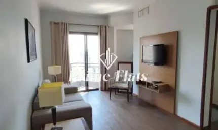 Flat disponível para locação no Hotel Massis, com 50m², 1 dormitório e 1 vaga de garagem