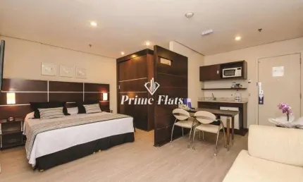 Flat disponível para venda no Transamérica Executive Chácara Santo Antônio, com 28m², 1 dormitório e 1 vaga
