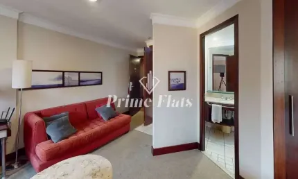 Flat disponível para locação no Transamérica Prime International Plaza, com 29m², 1 dormitório e 1 vaga
